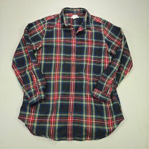 LL Bean Relaxed Fit Plaid Flannel Shirt Long Sleeve Button Up Men's Size L